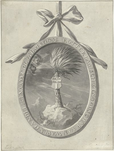 Znak rotterdamské cvičební společnosti De Palmboom, 1785. od Dirk Langendijk