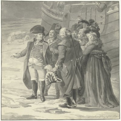Odjezd Viléma V. do Anglie, 18. ledna 1795 od Dirk Langendijk