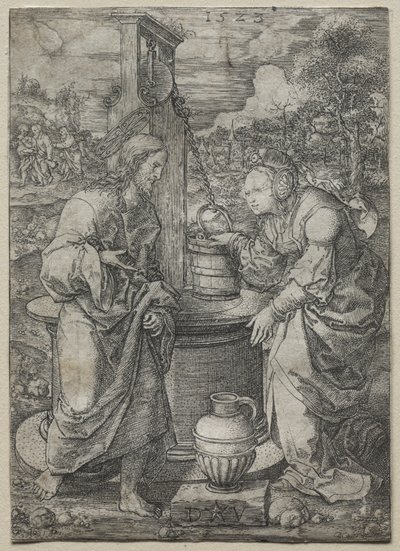 Kristus a žena Samaří, 1523. od Dirk Vellert