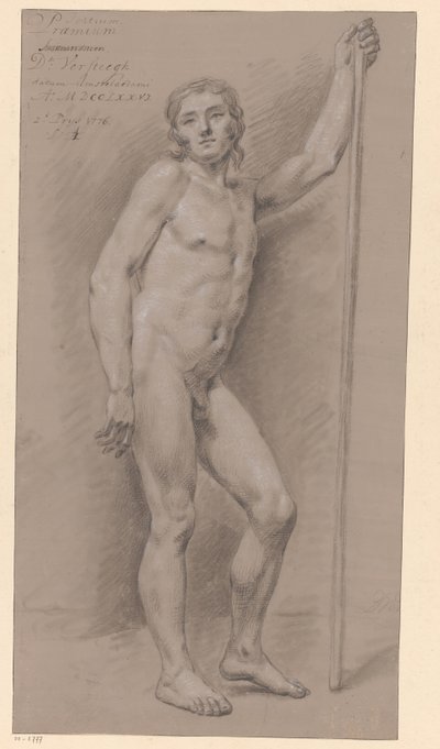 Stojící mužský akt, při pohledu zepředu (2. cena 1776) od Dirk Versteegh