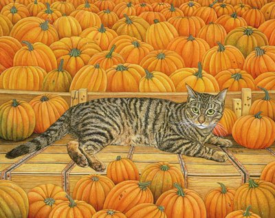 The Pumpkin-Cat, 1995 (akryl na panelu) od Ditz