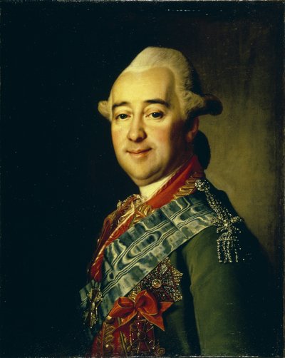 Portrét generála Michaila Krečetnikova 1729-1793, 70. léta 18. století od Dmitri Grigorievich Levitsky