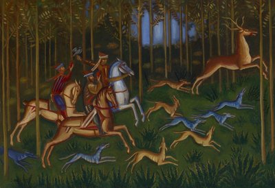 Lovecká scéna od Dmitri Semyonovich Stelletsky