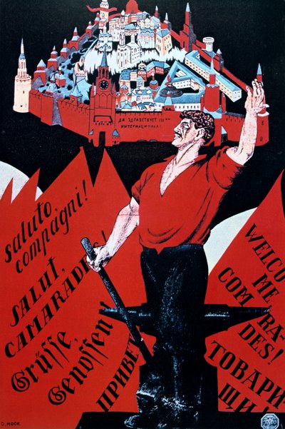 Ať žije internacionála mládeže, 1921. od Dmitriy Stakhievich Moor