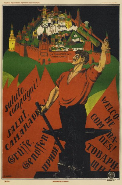 Ať žije 3. internacionála!, 1920 od Dmitriy Stakhievich Moor