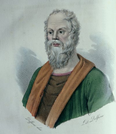 Sokrates, od Dolfina (litho) od Dolfino