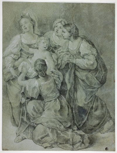 Skupina čtyř žen a dítěte od Domenichino