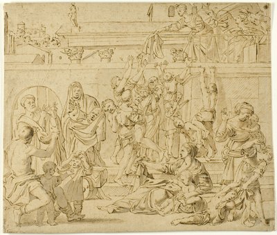 Svatá Cecílie rozdává almužny chudým od Domenichino