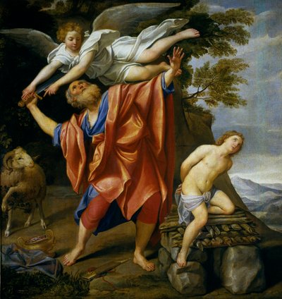 Španělština:  Oběť Abraháma. od Domenichino