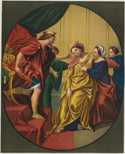Ester přivedla ke králi Ahasverovi od Domenichino
