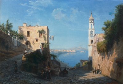 Pohled na Posillipo z kostela svaté Anny od Domenico Ammirato