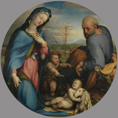 Svatá rodina s malým Janem od Domenico Beccafumi