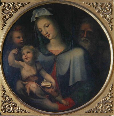 Svatá rodina s mladým sv. Janem Křtitelem, kolem roku 1518 (olej na desce) od Domenico Beccafumi