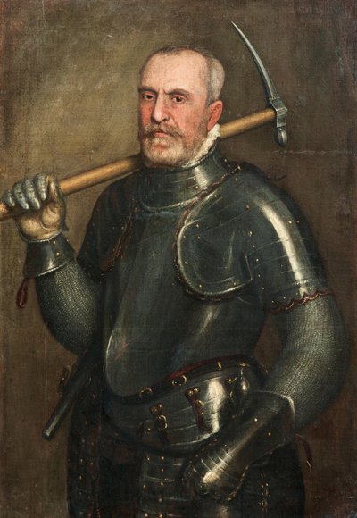 Portrét Giulia Savorgnana 1510-1595 s krumpáčem, c. 1565. od Domenico Brusasorzi