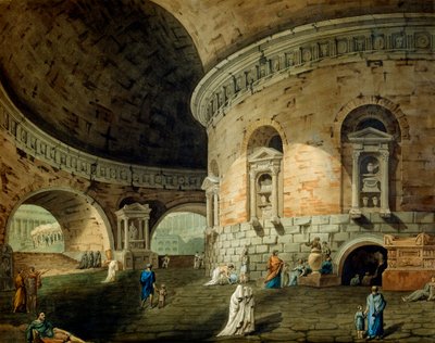 Scénografie pro divadelní hru, počátek 19. století od Domenico Corsini