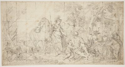 Erminia a pastýři od Domenico Corvi