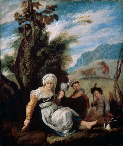 Adam a Eva, 1588 od Domenico Fetti or Feti