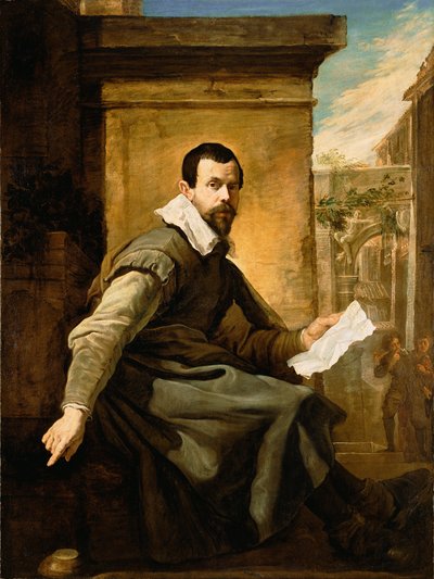 Portrét muže s notami od Domenico Fetti