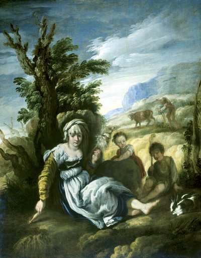 Adam a Eva v práci od Domenico Fetti or Feti