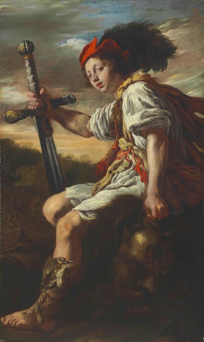 David s hlavou Goliáše, kolem roku 1620 od Domenico Fetti or Feti