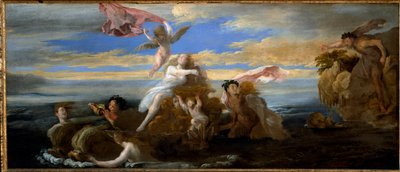 Láska ke Galatee a Polypheme (malba od Domenico Fetti or Feti
