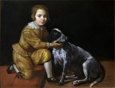 Portrait of a boy with a dog.    1202943   cs       czech Successfully Translated  Original: Porta Magna van het Venetiaans Arsenaal Scènes uit het Venetiaanse leven (series title) Habiti dHuomeni e Donne Venetiane Con la Processione della Ser.ma Signoria  od Domenico Fiasella