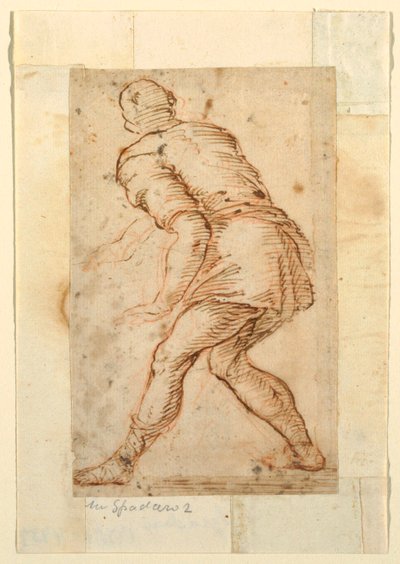 Figurální studie člověka od Domenico Gargiulo, called Micco Spadaro