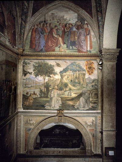 pohřeb svatého Františka od Domenico Ghirlandaio