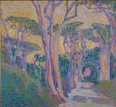 Borový les v Portofinu, kolem roku 1920 od Domenico Guerello
