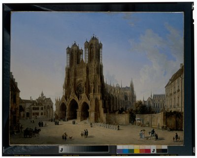 Katedrála Notre-Dame, Rheims s průvodem komunikantů od Domenico II Quaglio