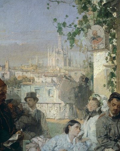 Zprávy o míru ve Villafrance, Domenico Induno, detail od Domenico Induno