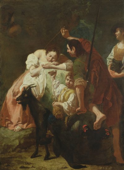 Spící pastýřka od Domenico Maggiotto