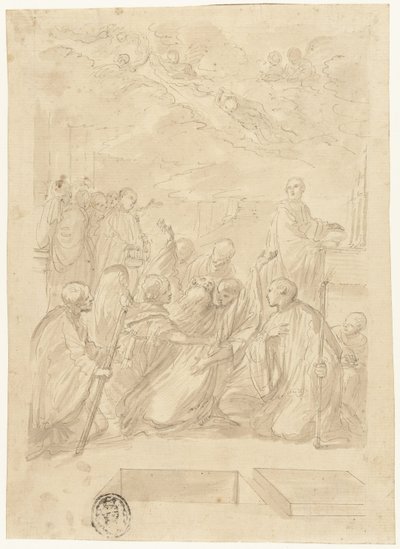 Smrt svatého Benedikta od Domenico Maria Canuti