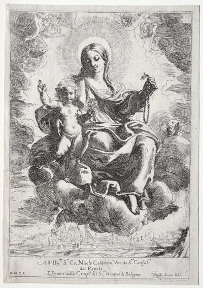 Madona Růžencová. od Domenico Maria Canuti