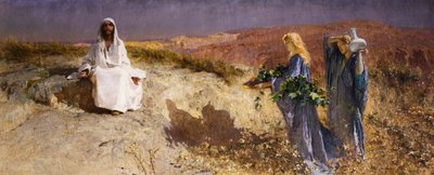 Kristus na poušti od Domenico Morelli