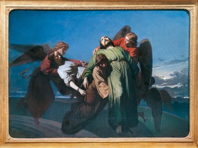 Křesťanští mučedníci neseni anděly do nebe od Domenico Morelli