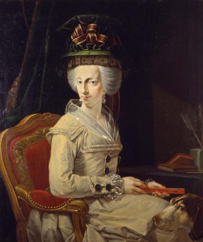 Portrét Marie Amálie Rakouské 1746-1804, vévodkyně z Parmy od Domenico Muzzi