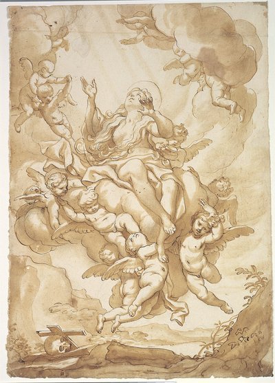 Nanebevstoupení svaté Máří Magdalény od Domenico Piola