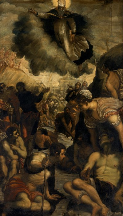 Svatý Augustin uzdravující zmrzačené, kolem roku 1549 od Domenico Robusti Tintoretto