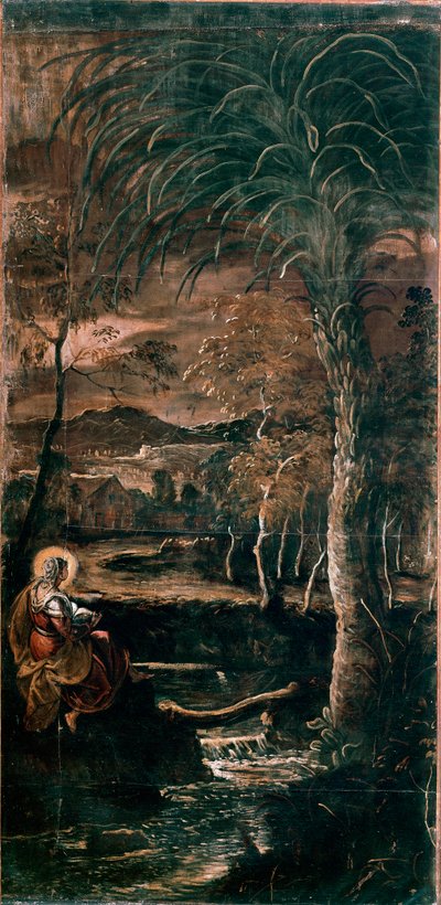 Svatá Marie egyptská malba od Tintoretta nebo Tintoreta (Jacopo Robusti) (1518-1594) 1583-1587 Scuola di san Rocco, Benátky od Domenico Robusti Tintoretto
