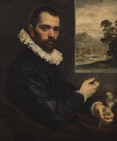 Německy: Portrét malíře od Domenico Tintoretto