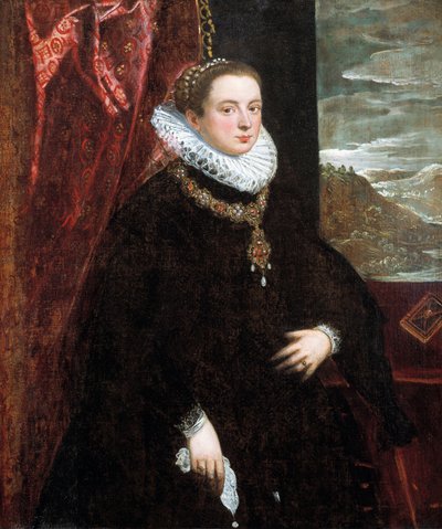 Portrét dámy v černém od Domenico Tintoretto