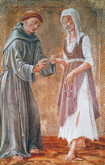 Svatý František se ožení s chudobou od Domenico Veneziano