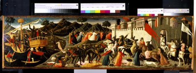 Bitva Camilly a Aenease (tempera na dřevě) od Domenico di Michelino