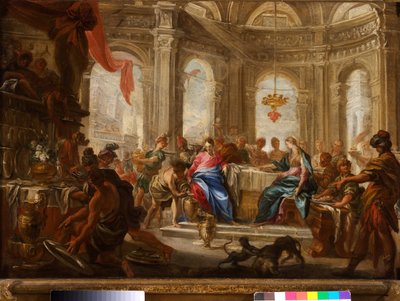 Svatba v Káně od Domenico the Elder Piola