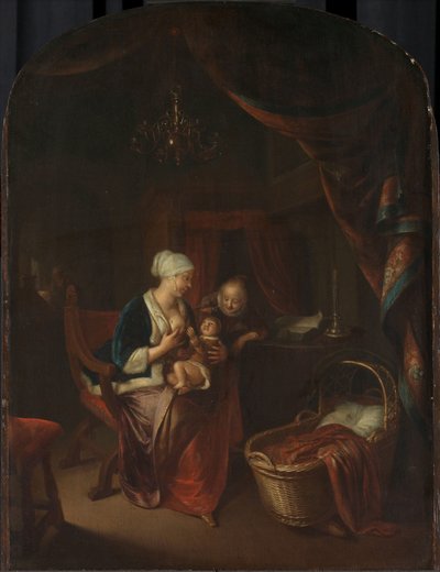 Matka dává svému dítěti prsa od Domenicus van Tol