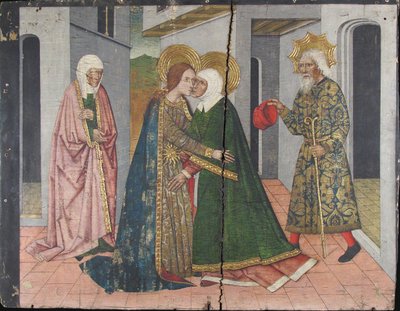 Panel Navštívení od Saint John Retable, 15. století. od Domingo Ram