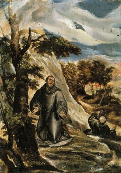 Svatý František z Assisi přijímá stigmata, cca 1565-1570. od Dominico El Greco