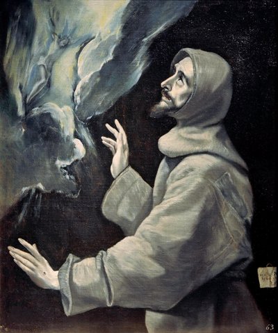 Svatý František přijímá stigmata, cca 1585-1590. od Dominico El Greco