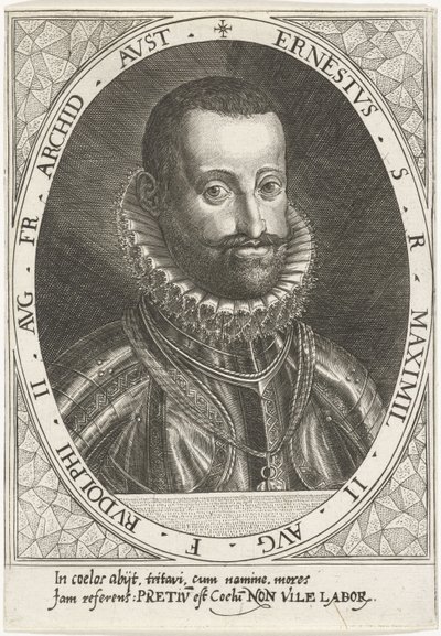 Portrét arcivévody Ernesta Rakouského 1553-1595, cca 1595-1597 od Dominicus or Custodis Custos